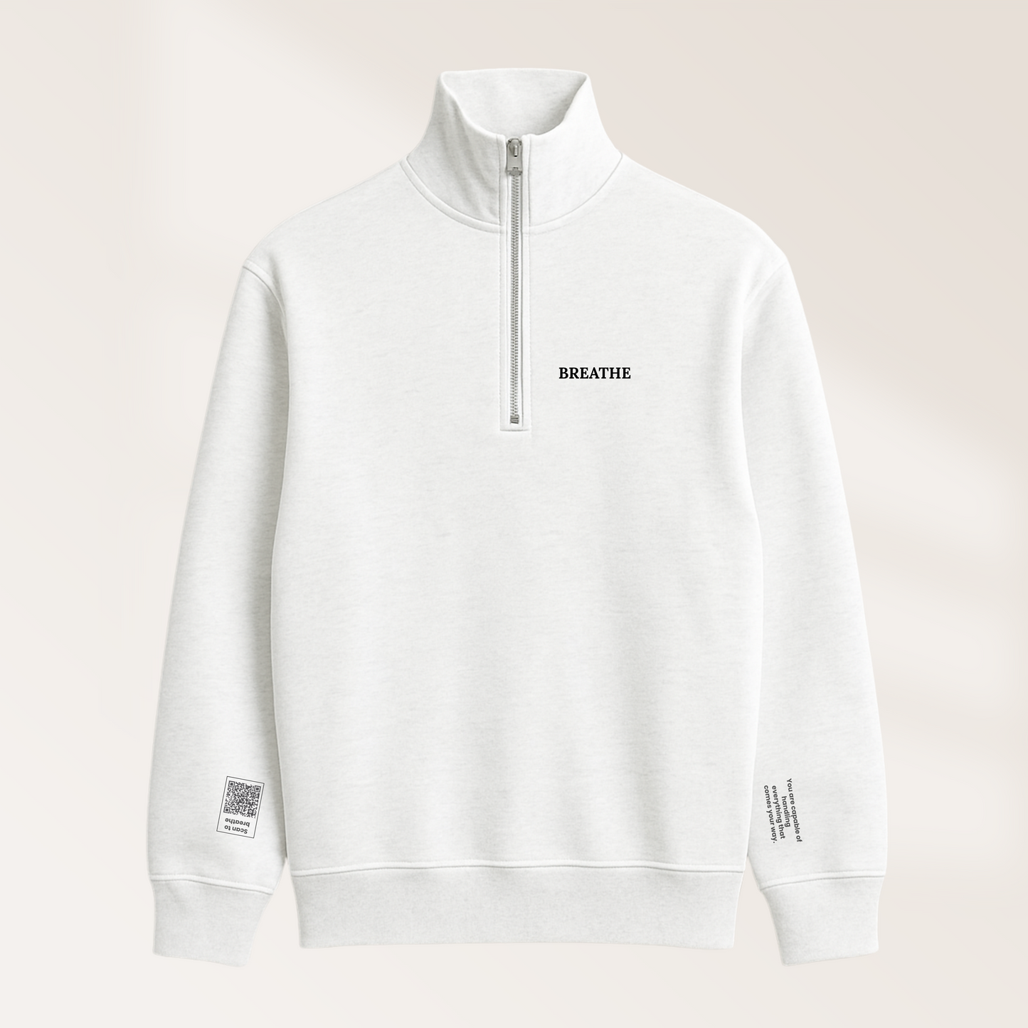 Half-Zip Oversized Sweatshirt – BREATH