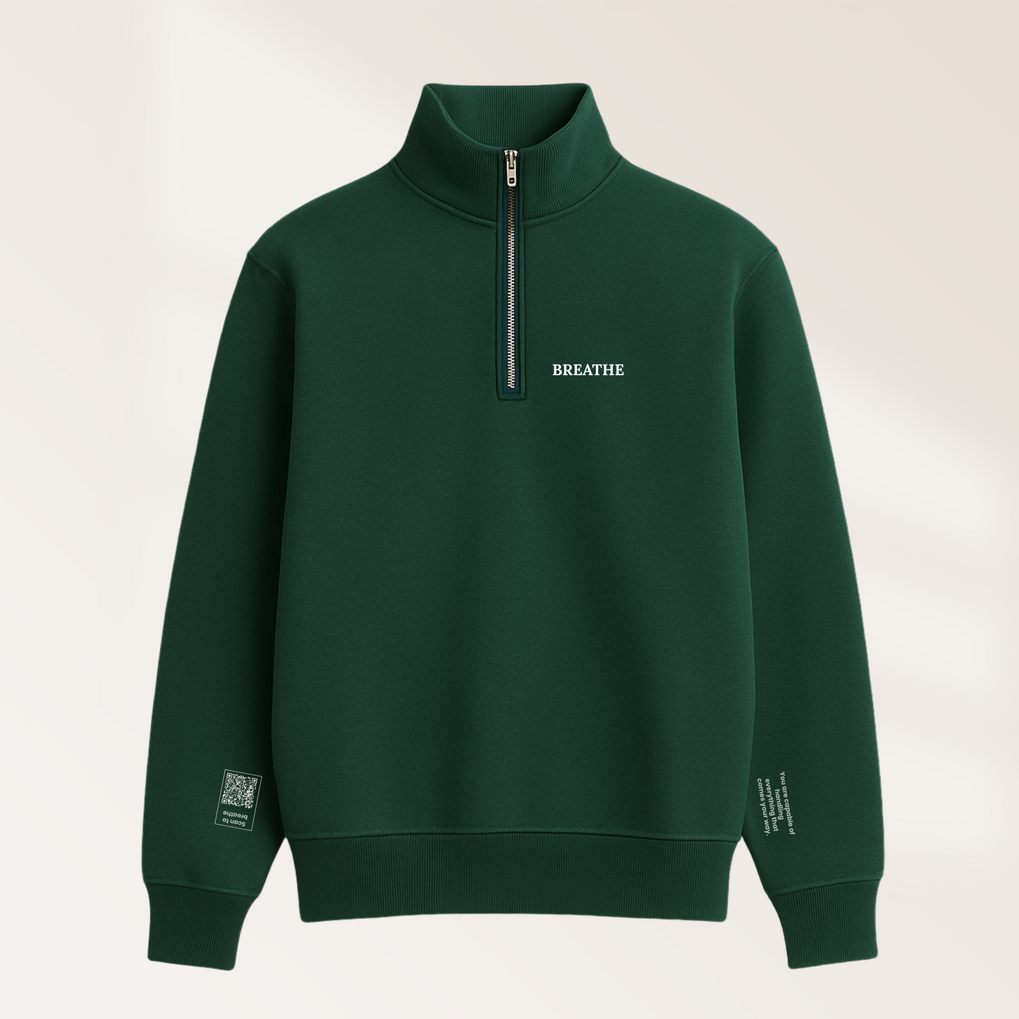 Half-Zip Oversized Sweatshirt – BREATH