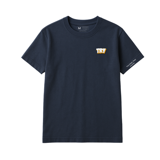 RY Navy Blue T-Shirt – Minimalist Mental Health Tee