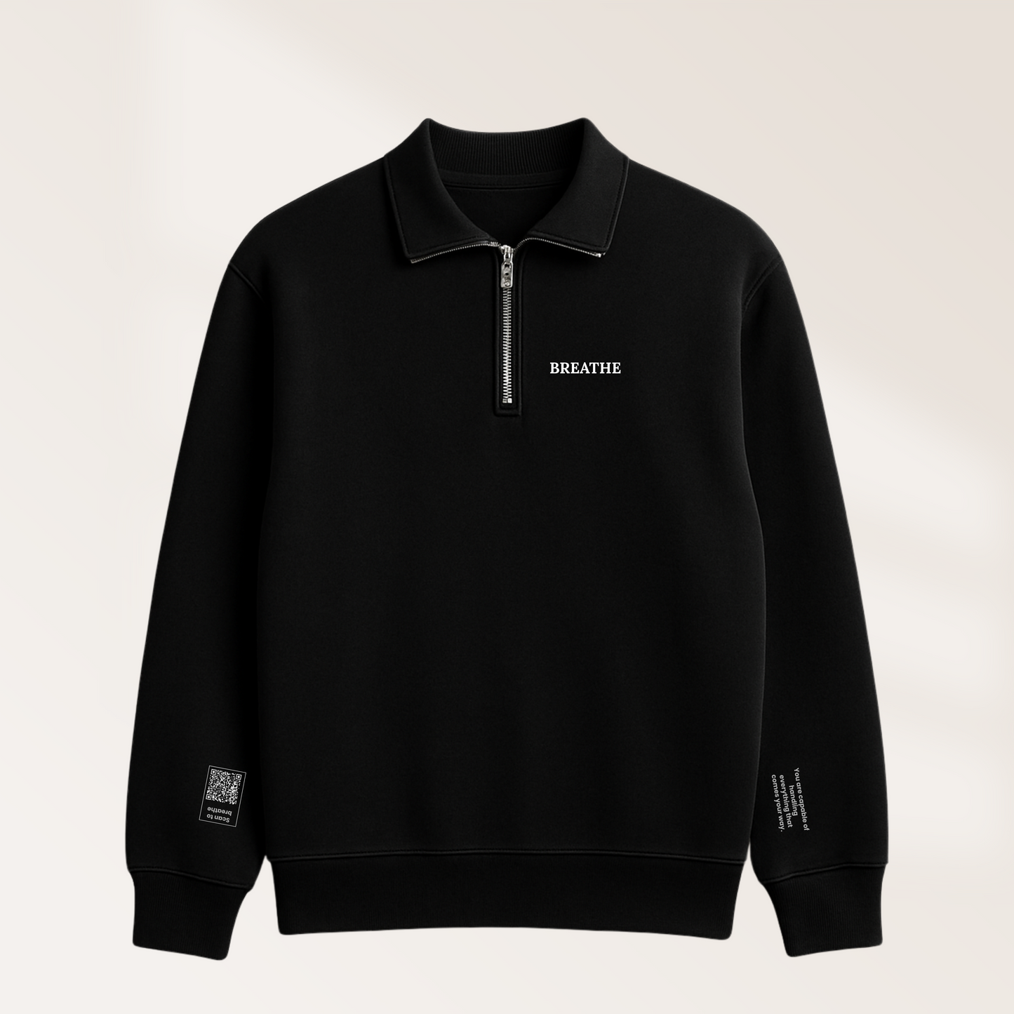 Half-Zip Oversized Sweatshirt – BREATH