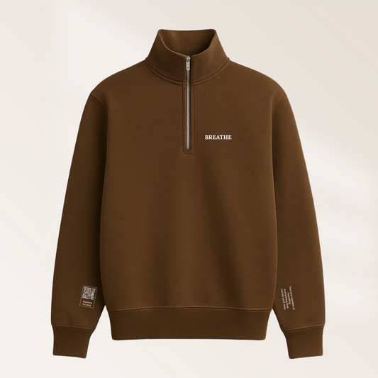 Half-Zip Oversized Sweatshirt – BREATH