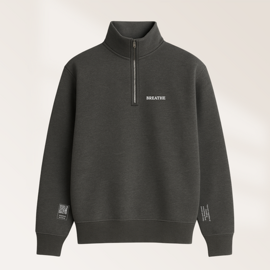 Half-Zip Oversized Sweatshirt – BREATH